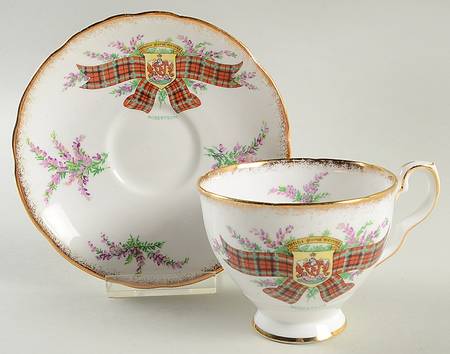 Tartan Series Footed Cup & Saucer Set