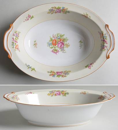 RO74 10" Oval Vegetable Bowl by Rose (Japan)