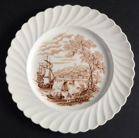 Safe Harbour Brown (Swirl Rim) Salad Plate