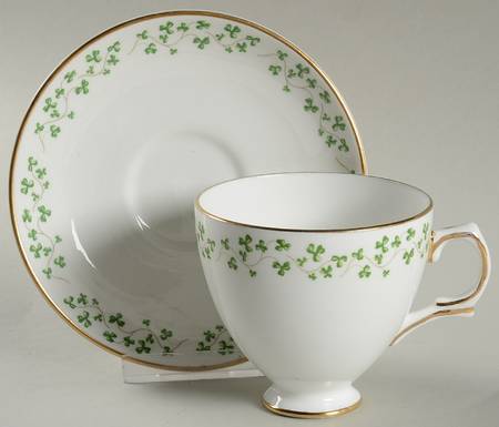 Shamrock Footed Cup & Saucer Set