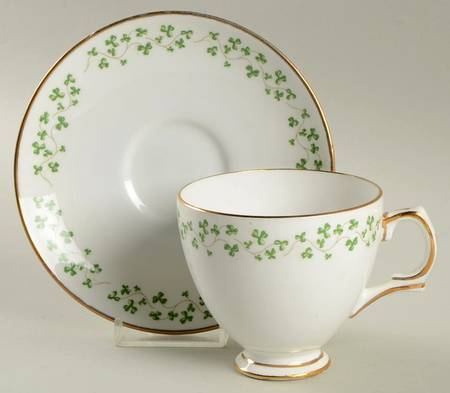Shamrock Footed Cup & Saucer Set