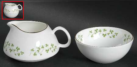 Shamrock Individual Stacking Creamer & Sugar