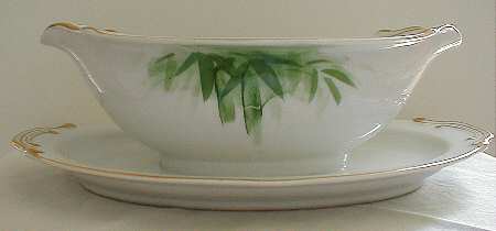 Golden Autumn (Bamboo) Gravy Boat with Attached Underplate