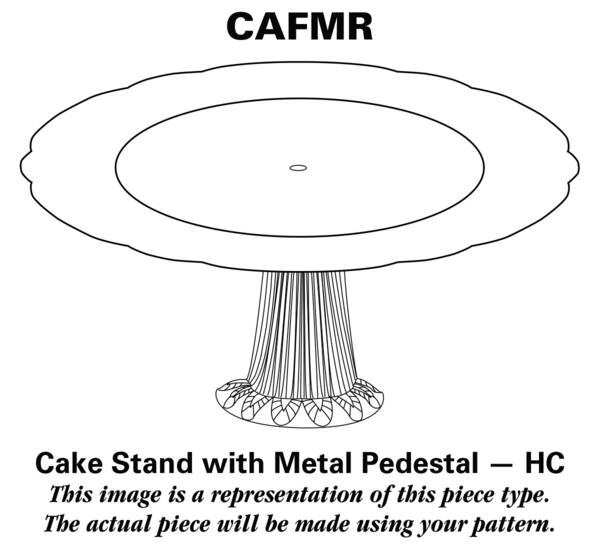 A15906 Cake Stand with 4"-5" Metal Pedestal  Hc