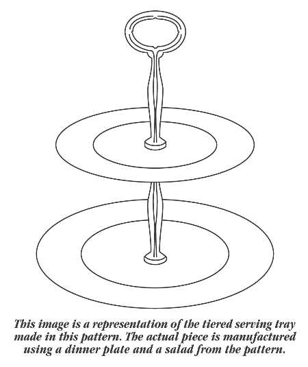 Chrysanthemum 2 Tiered Serving Tray (Dinner & Salad Plate)