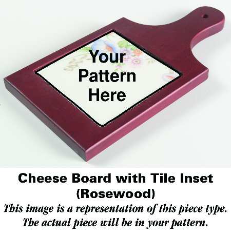 Bird of Paradise 10" Rosewood Cheese Board with Tile  HC