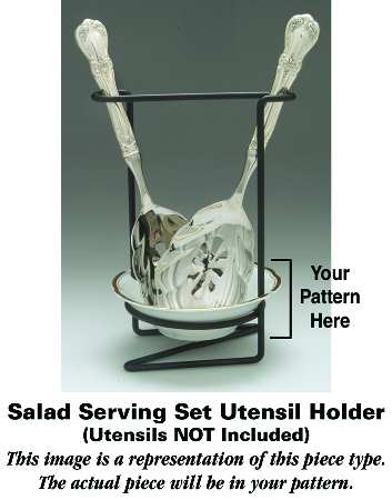AHR22 8"-8 1/4" Salad Serving Set/Utensil Holder  HC