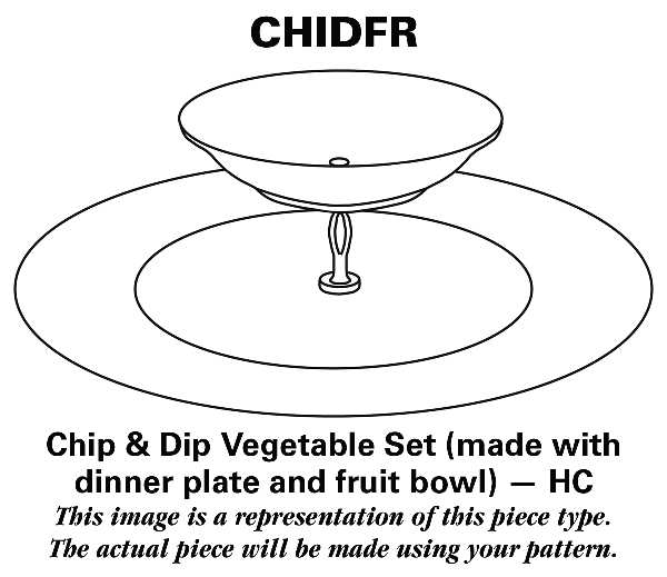 Gypsy 3 1/4"-3 7/8" Chip & Dip/Veg Set 2 Pce (DP/FR) HC
