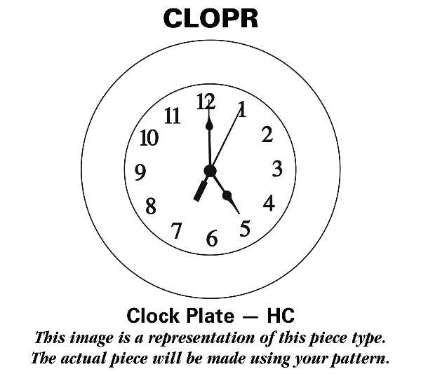 Montero 1-2" depth  Clock Plate HC