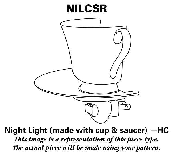 Holly Holiday 4 3/8"-4 5/8" Night Light/Cup & Saucer HC