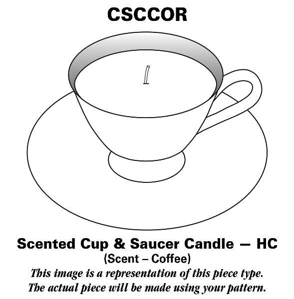 Lyric Tunis Blue (Flat Rim) Scented Cup & Saucer Candle-Coffee  HC
