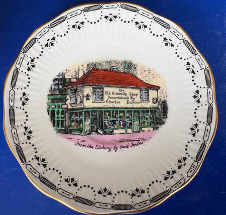 Dickens Old Curiosity Shop Saucer for Footed Demitasse Cup