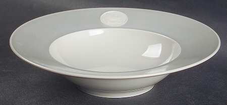 Arcadia Gray (No Trim, Cream Background) Rim Fruit/Dessert (Sauce) Bowl by Royal Berlin