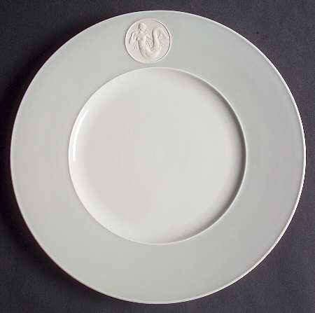 Arcadia Gray (No Trim, Cream Background) Salad Plate by Royal Berlin