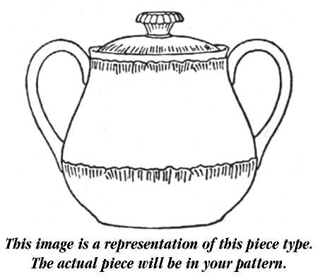 Rose Sugar Bowl & Lid
