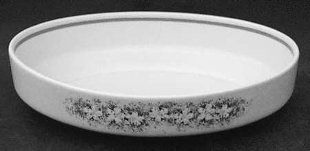 Brushwork Burgandy 9" Oval Vegetable Bowl