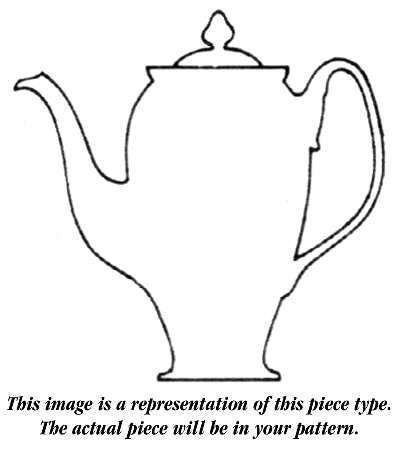 Priscilla (Platinum Trim) Coffee Pot & Lid