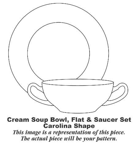 Minuet Flat Cream Soup Bowl & Saucer Set