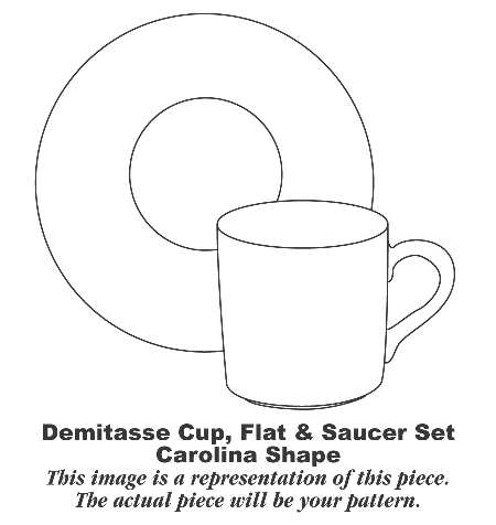 Countess Flat Demitasse Cup & Saucer Set