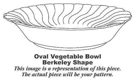 Gardenia (White Flowers) 8" Oval Vegetable Bowl