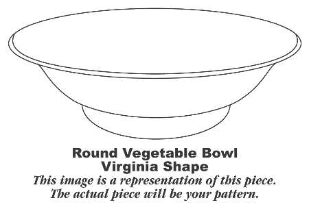 Diane (No Color Band) 9" Round Vegetable Bowl