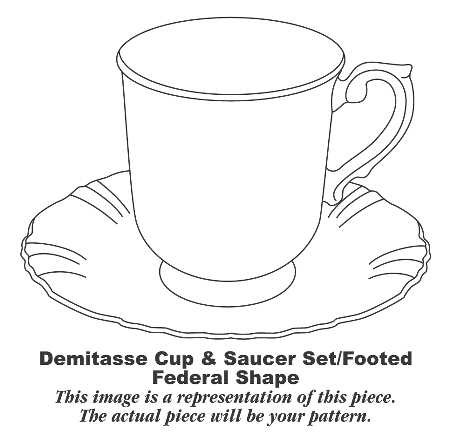 Portland Footed Demitasse Cup & Saucer Set