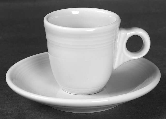 Fiesta Marigold (Intro 2008, 75th Anniversary) Flat Demitasse Cup & Saucer Set