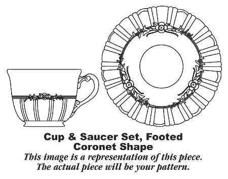 CO118 Footed Cup & Saucer Set