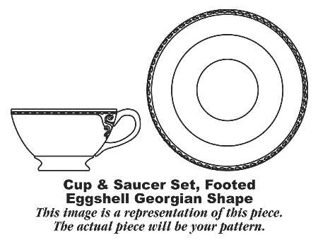 HLC474 Footed Cup & Saucer Set