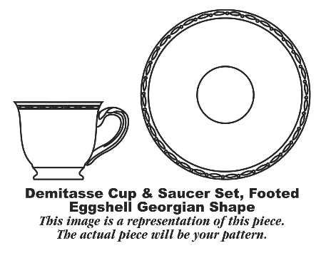 G3378 Footed Demitasse Cup & Saucer Set