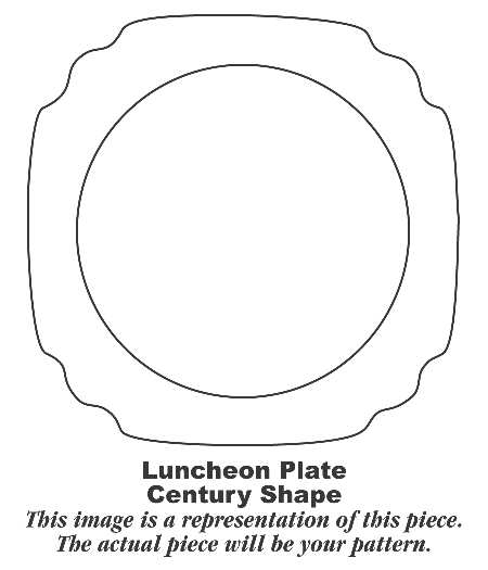 C33 (Platinum Trim) Luncheon Plate by Homer Laughlin 