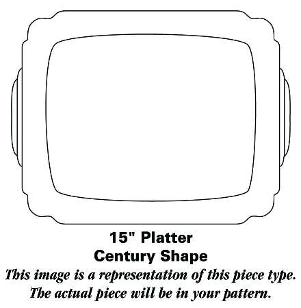Columbine 15" Oval Serving Platter