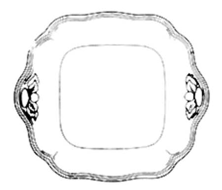 Pink Bird Square Handled Cake Plate