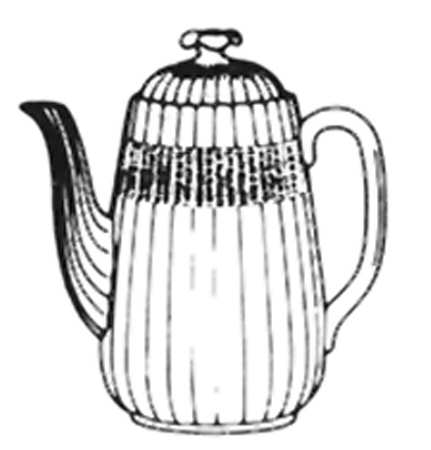 Valencia Green (No Trim or Verge) Coffee Pot & Lid