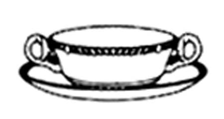 SP607 Brown Flat Cream Soup Bowl & Saucer Set by Spode