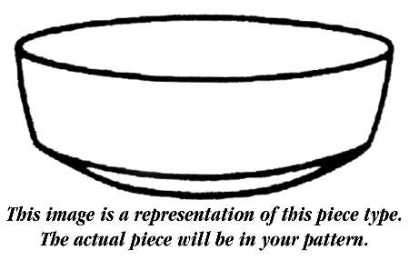 Medallion Blue 10" Large Salad Serving Bowl