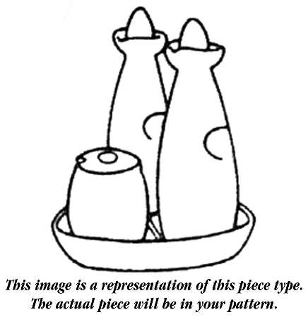 Eclipse White Condiment Set