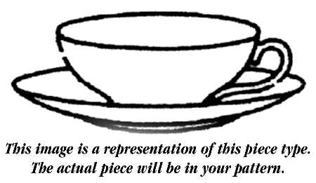 Magnolia (No Trim) Flat Cup & Saucer Set