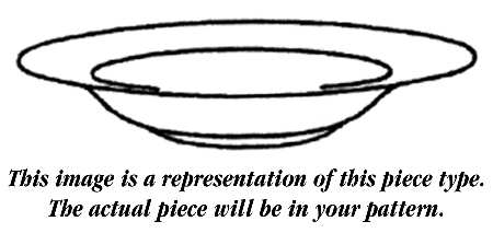 Palomar Grey (Gold Trim) Rim Soup Bowl