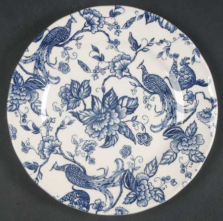 Exotic Bird Blue Salad Plate
