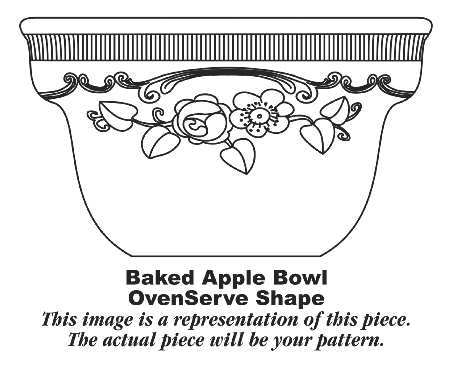 Oven Serve Yellow Small Baked Apple Dish