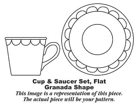 Sorrento Flat Cup & Saucer Set