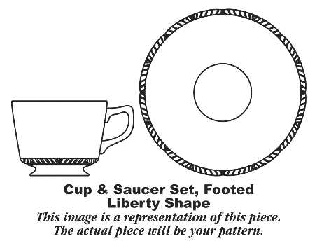 HLC990 Footed Cup & Saucer Set