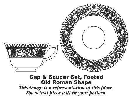 HLC1897 Footed Cup & Saucer Set
