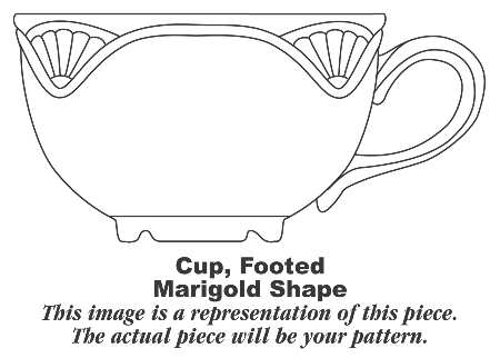 Golden Rose (Marigold Shape) Footed Cup
