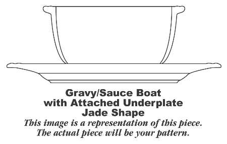J14-J214 Gravy Boat with Attached Underplate