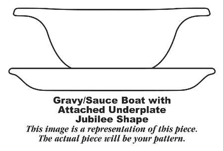Sequence Gravy Boat with Attached Underplate