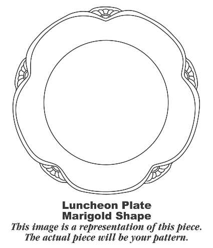 M208 (Marigold Shape) Luncheon Plate