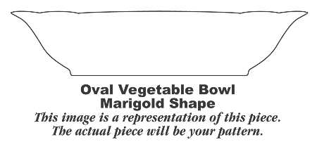 M201 (Gold Trim) 9" Oval Vegetable Bowl