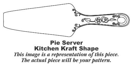 Art Deco Leaves Solid Ceramic Pie/Cake Server